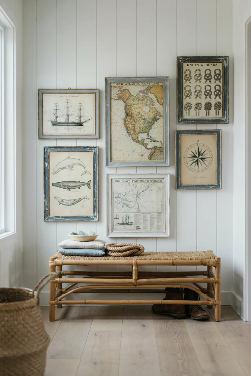 Vintage Nautical Print Gallery Wall