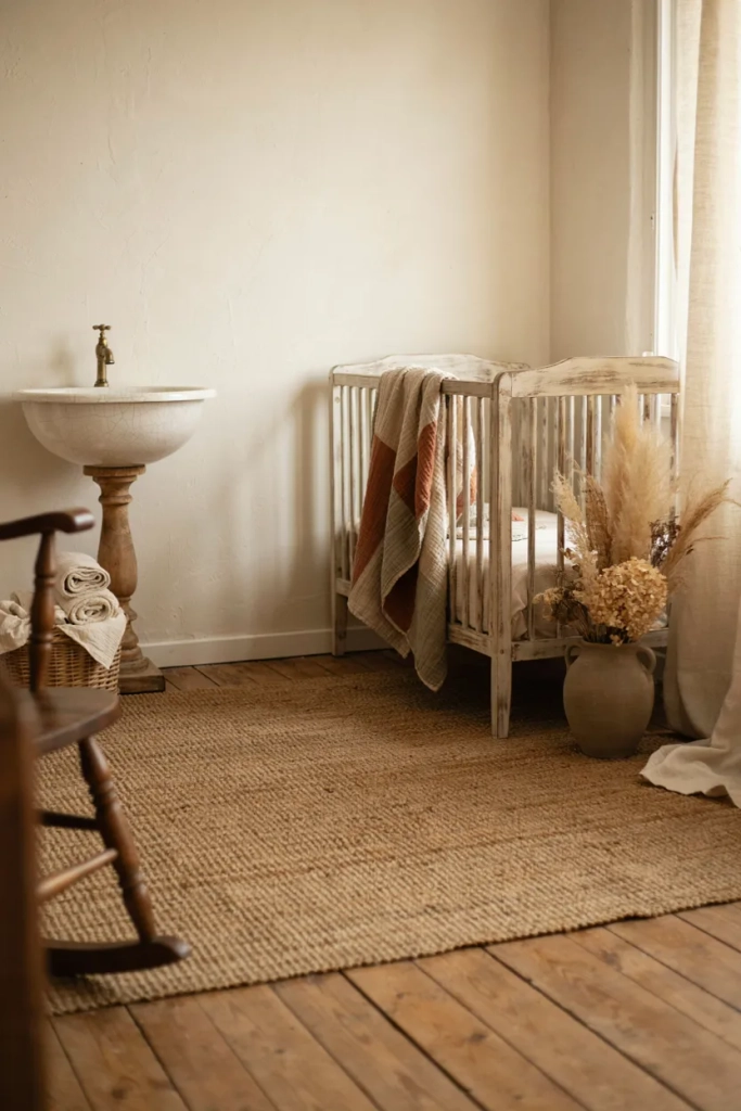 Vintage Nursery with Antique Wash Basin Display