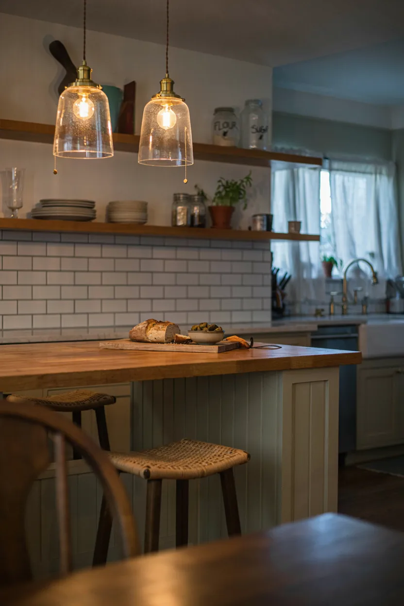 Vintage-Style Pendant Lighting Grandmacore Kitchen Ideas