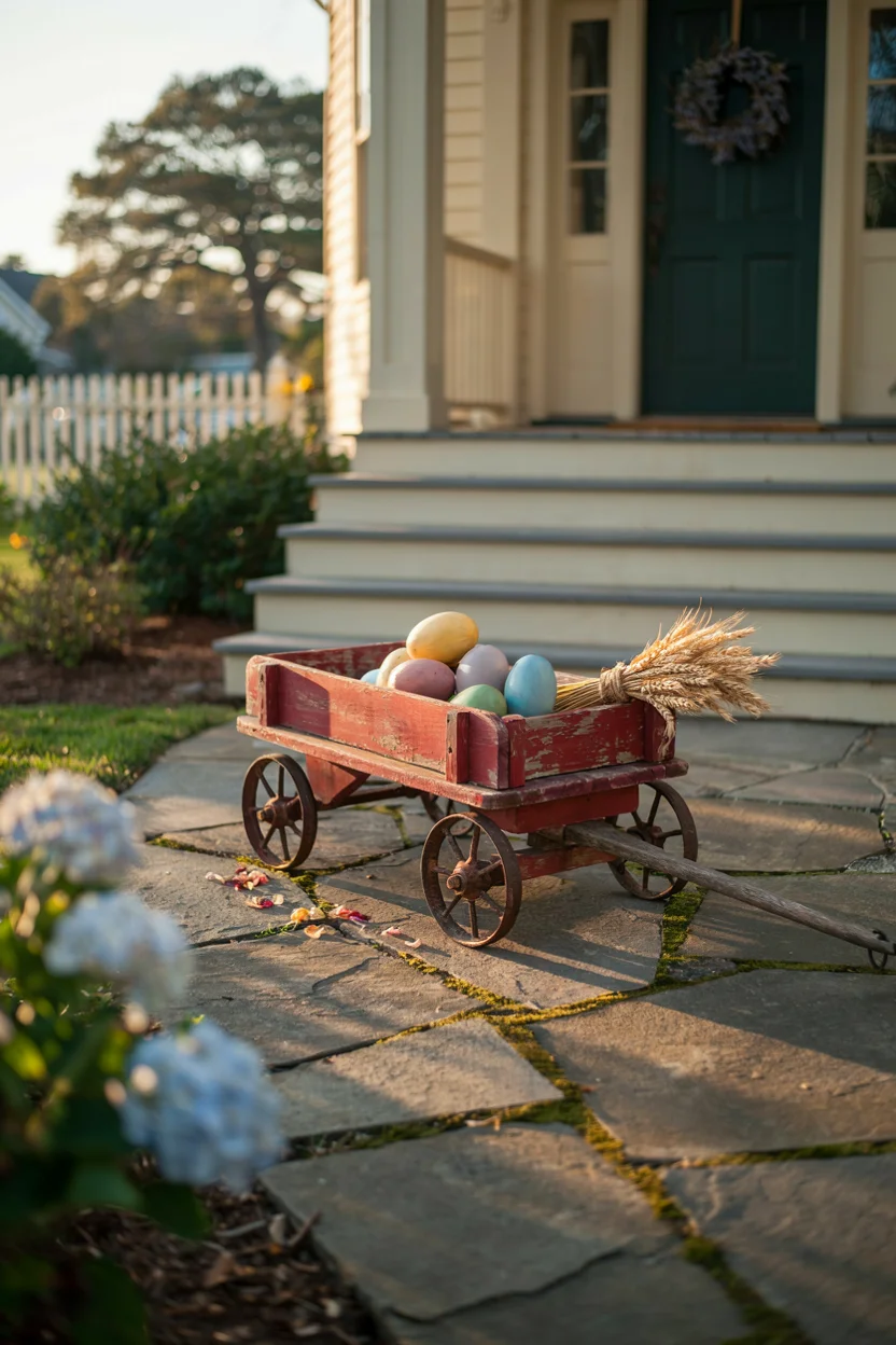 Vintage Wagon Egg Display