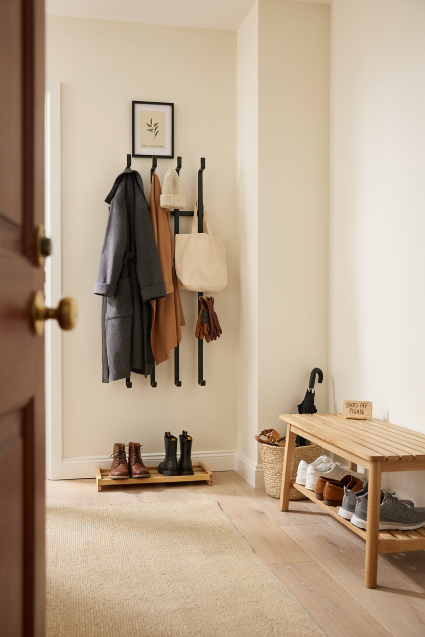 Wall Hooks and Coat Racks for Quick Drop-Off