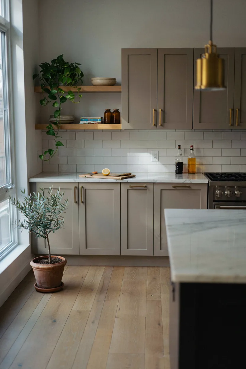 Warm Gray & Natural Wood Palette