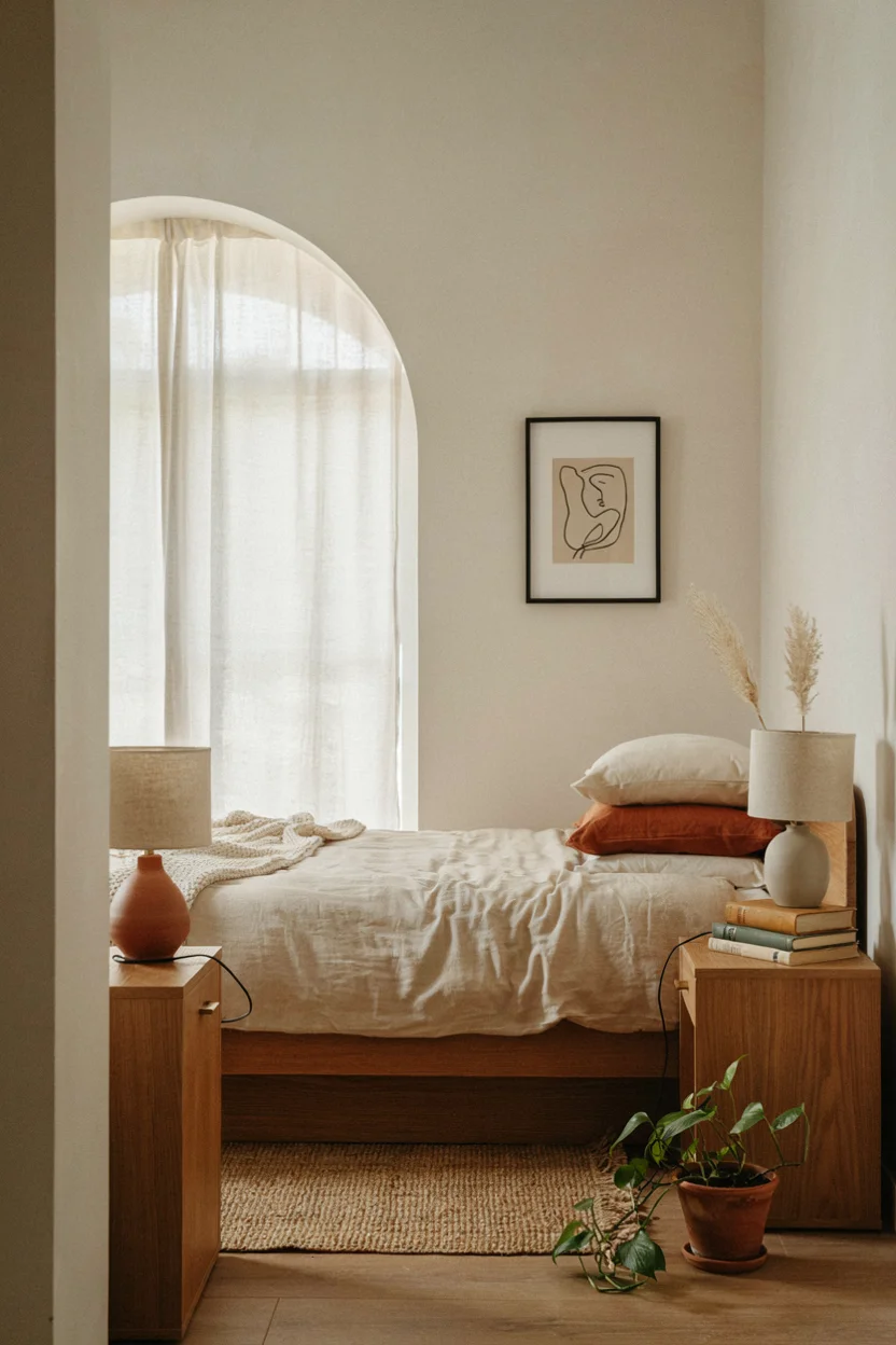 Warm Wood Tone Nightstands