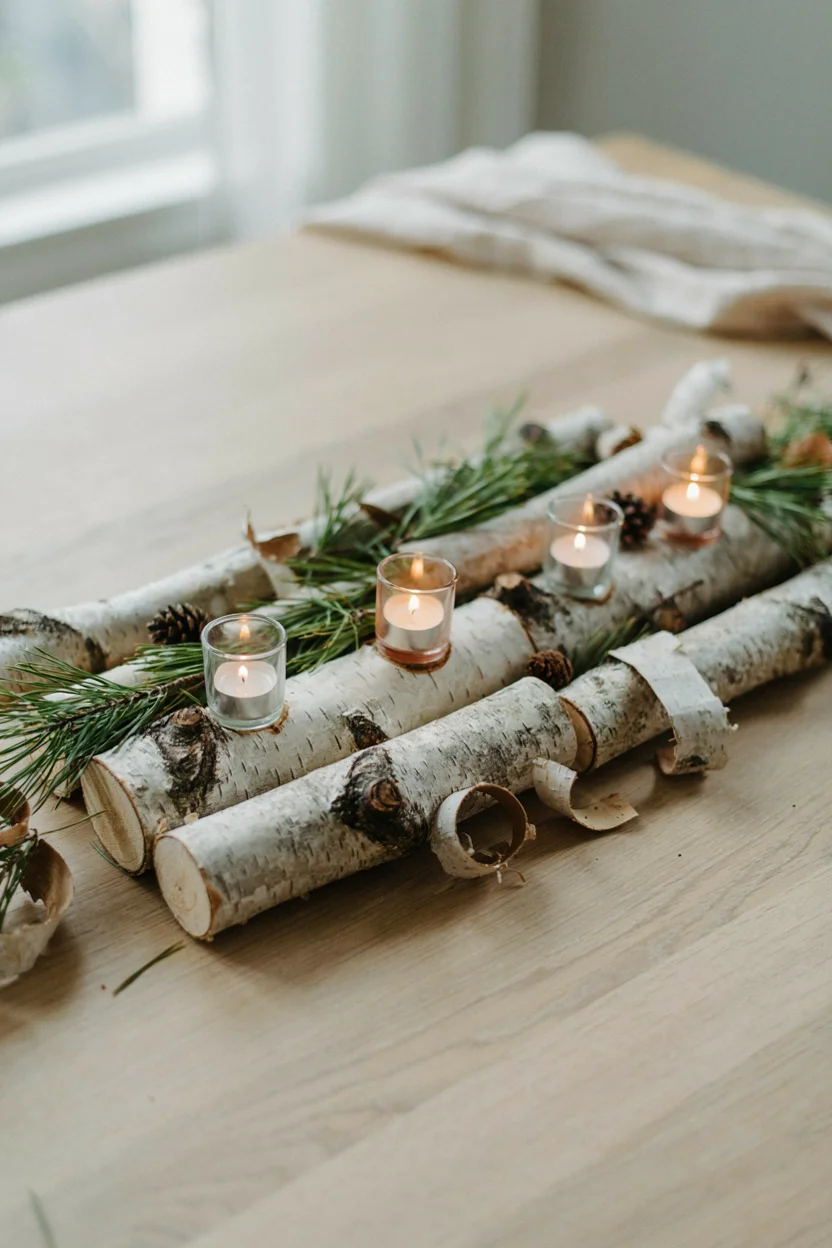 White Birch Log Vignette
