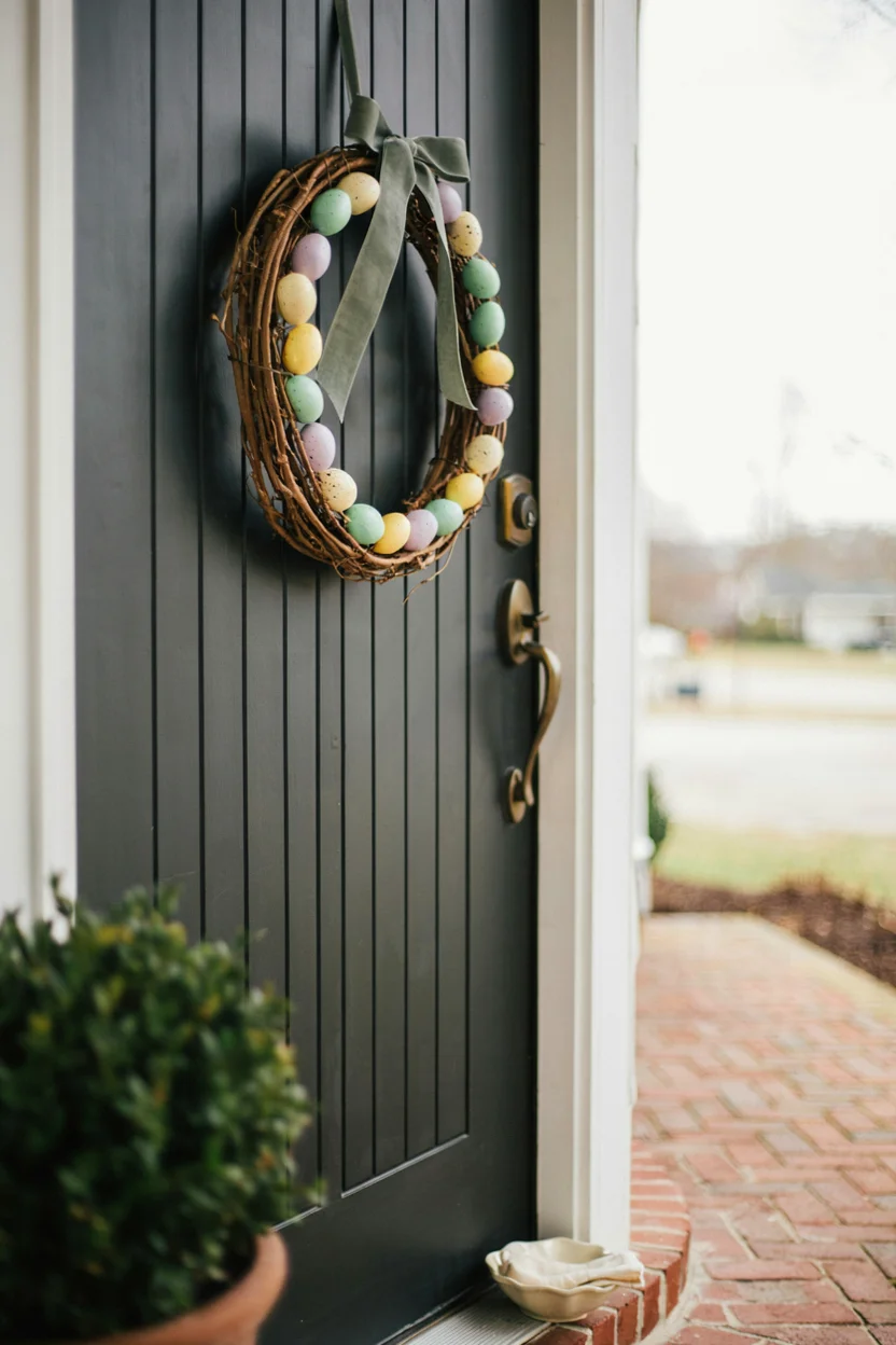 Woven Easter Egg Wreath