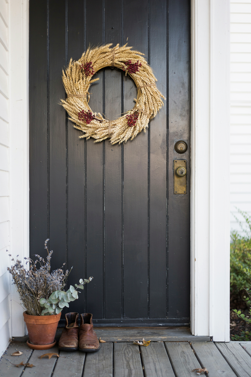  Wreath Made of Wheat and Berries