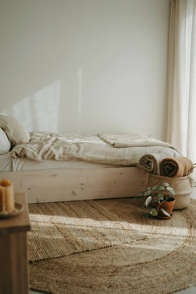 Layered Jute Rugs for Grounded Texture