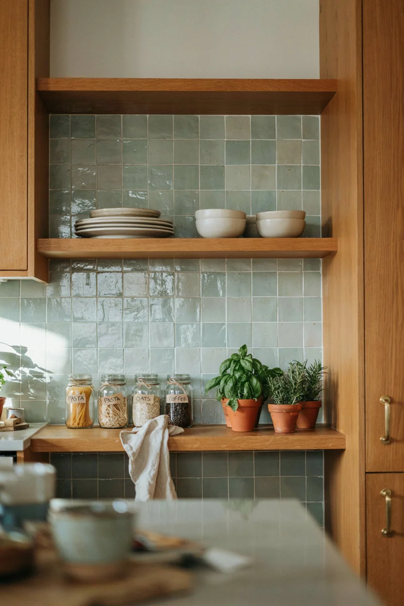 Sleek Slab-Front Cabinet Doors