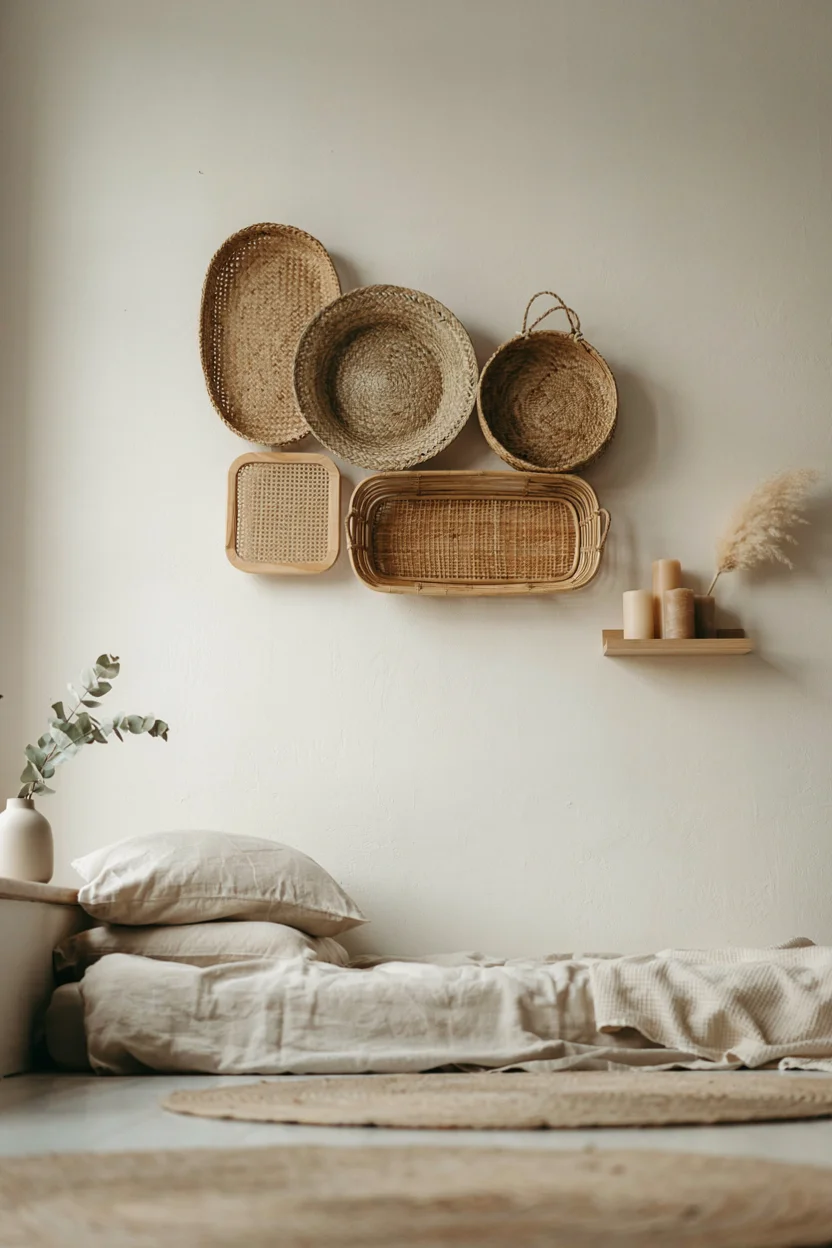 Woven Wall Baskets as Textural Wall Art