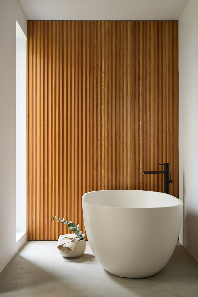 Slatted Wood Wall Paneling