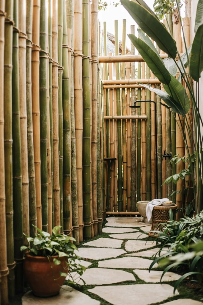 Bamboo Privacy Fence Enclosure
