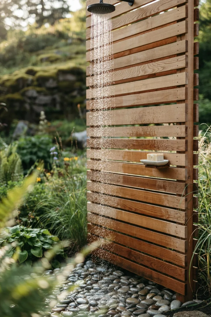 Cedar Wood Slat Wall Design