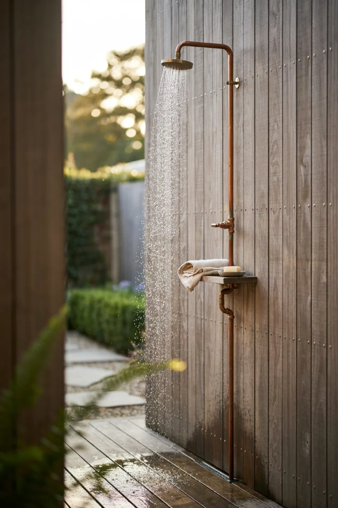 Copper Pipe Shower Fixture
