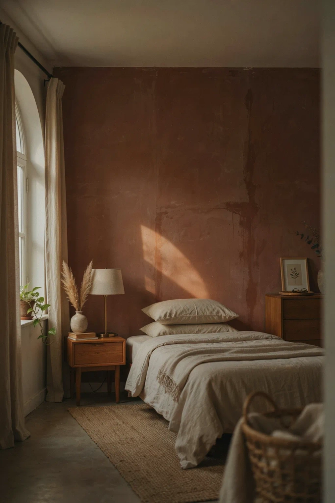 Deep Terracotta Bedroom Walls
