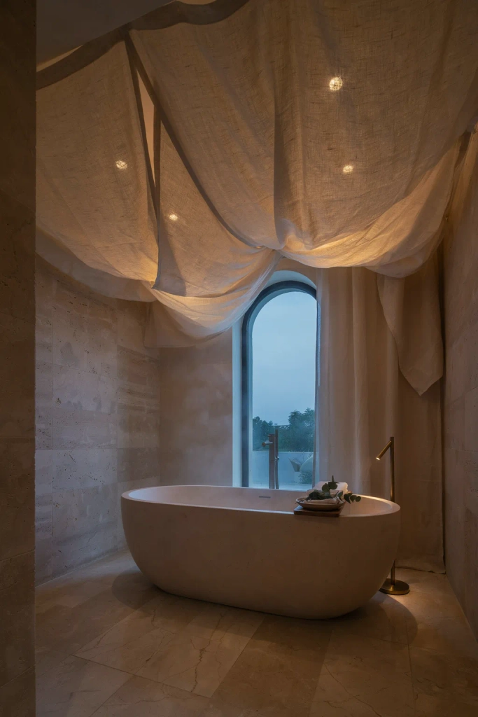 Draped Fabric Ceiling Detail