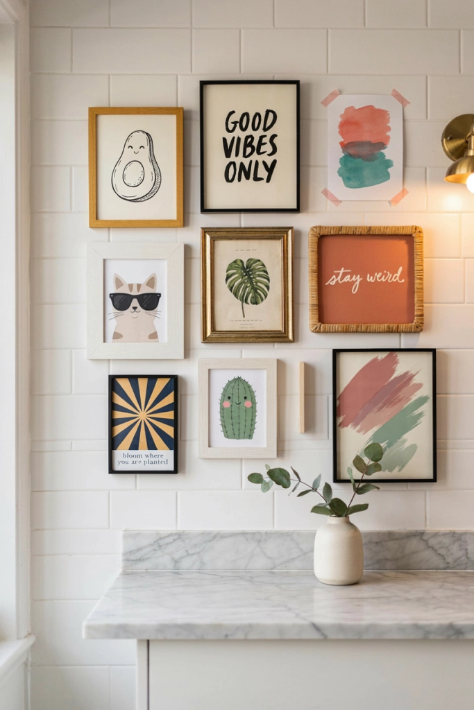 Gallery Wall of Funky Art Prints