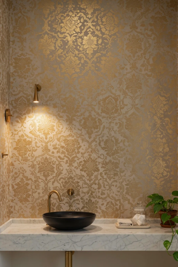 Gold Wallpaper Accent