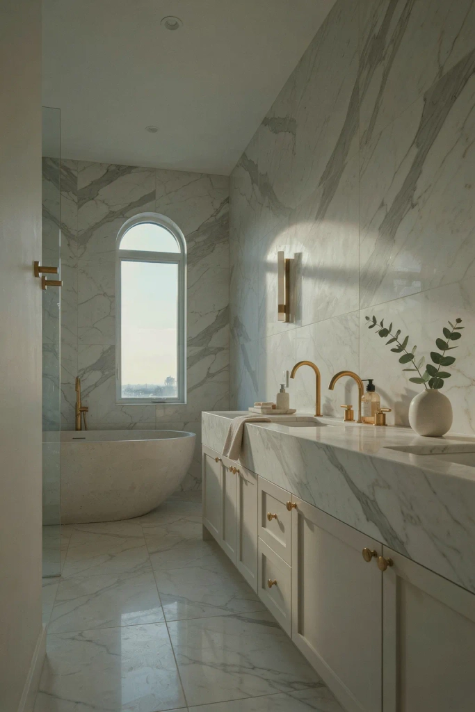 Gold and White Marble Combo