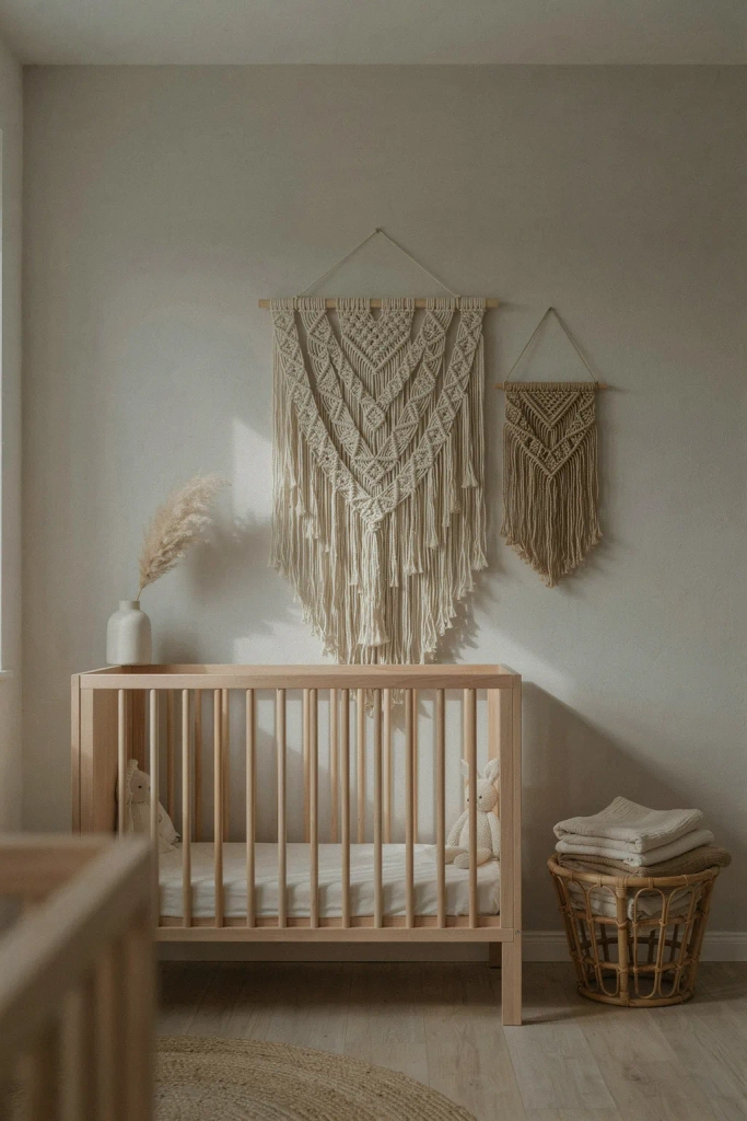 Grey Nursery with Macrame Accents