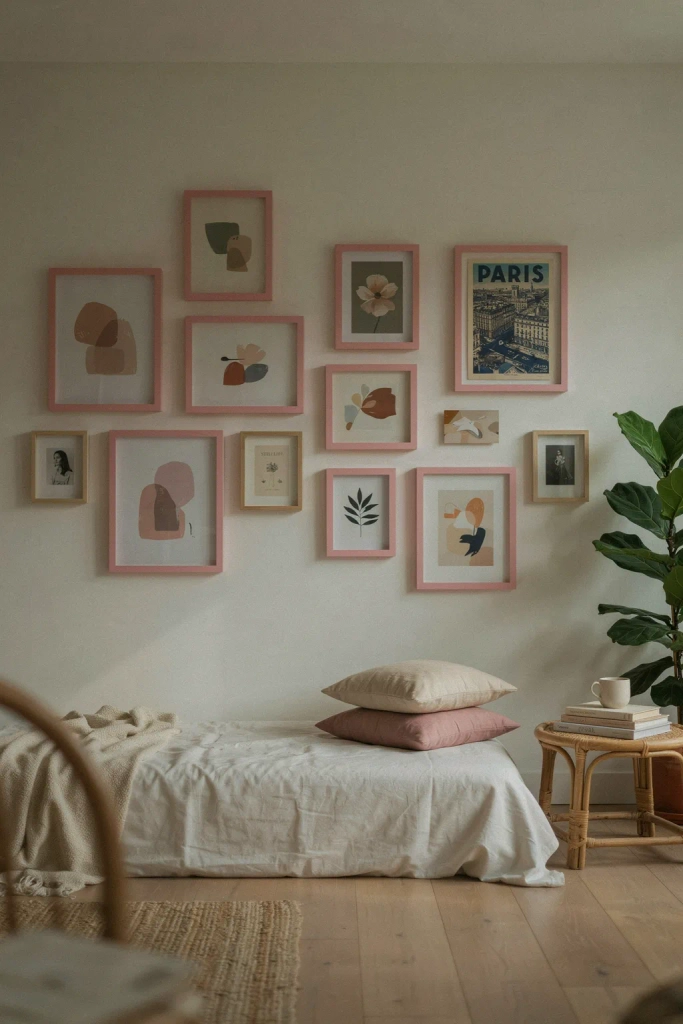  Hot Pink Gallery Wall