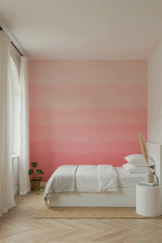 Hot Pink Ombre Wall