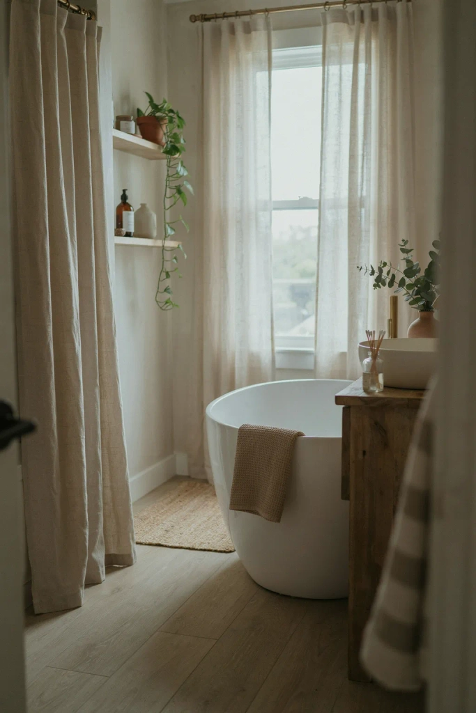Linen Shower Curtain