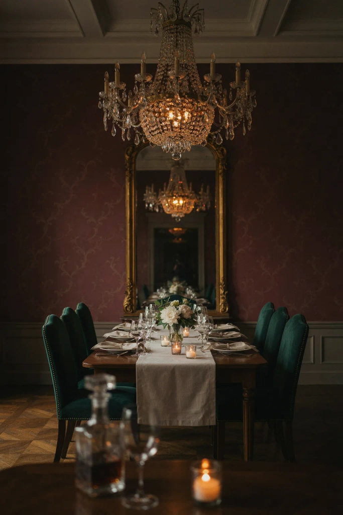 Mirror Reflecting Chandelier