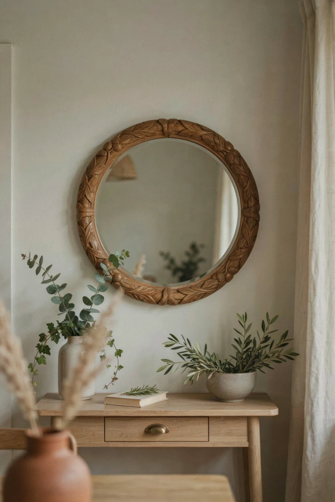 Mirror with Botanical Frame