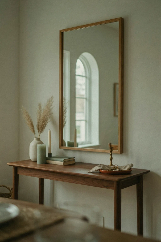 Mirror with Built-In Shelf