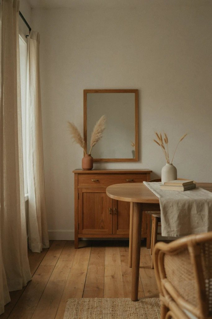 Mirror with Wood Frame