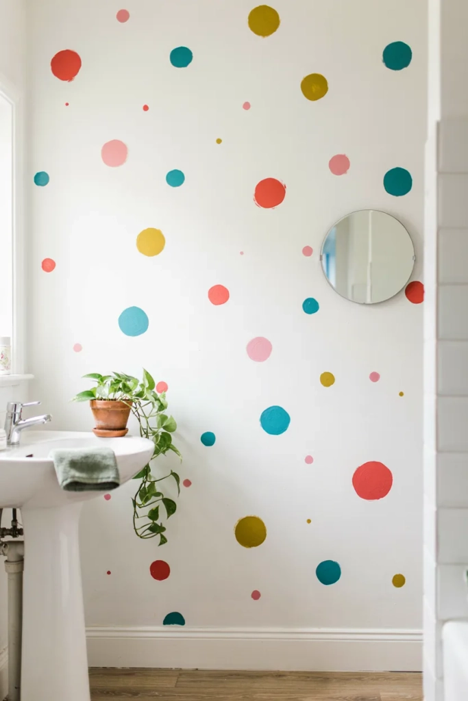 Playful Polka Dot Wall Treatment