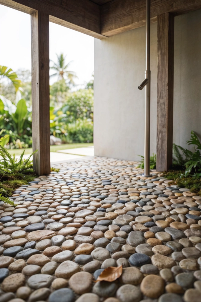 River Rock Pebble Flooring