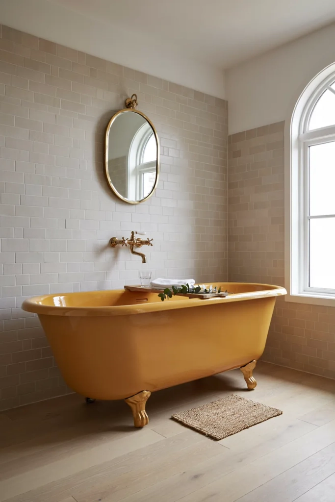 Statement Clawfoot Tub in Bold Color