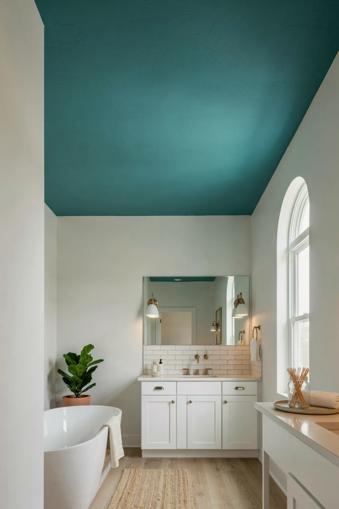 Teal Ceiling Detail Teal Bathroom Ideas