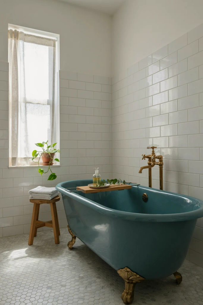  Teal Freestanding Tub