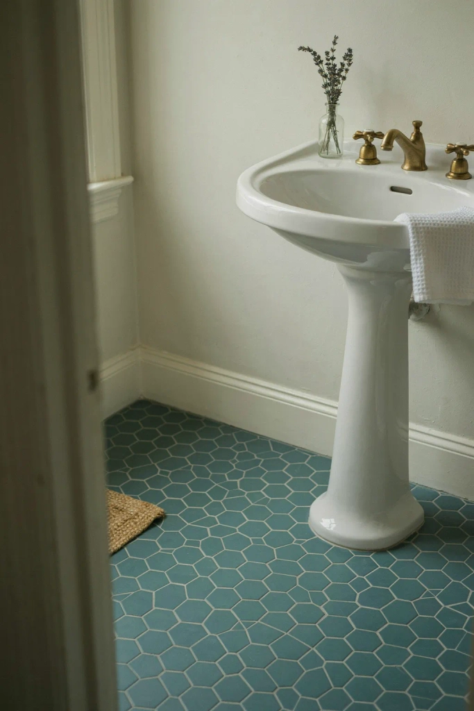  Teal Hexagon Tile