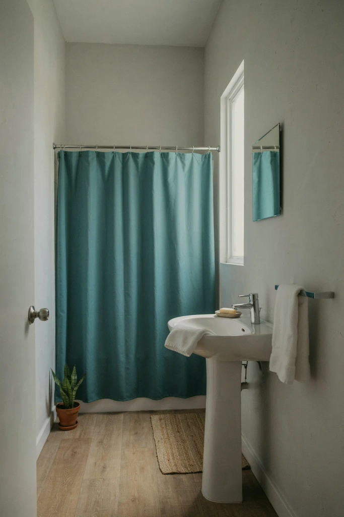 Teal Shower Curtain