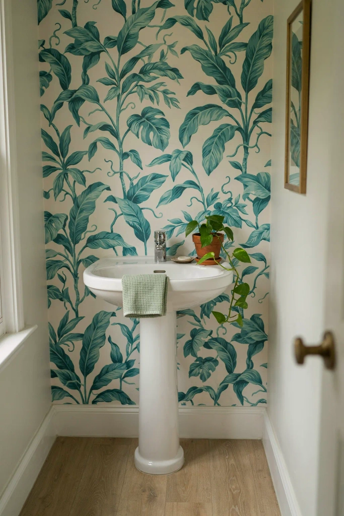 Teal Statement Wallpaper