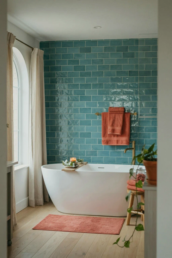 Teal and Coral Combination