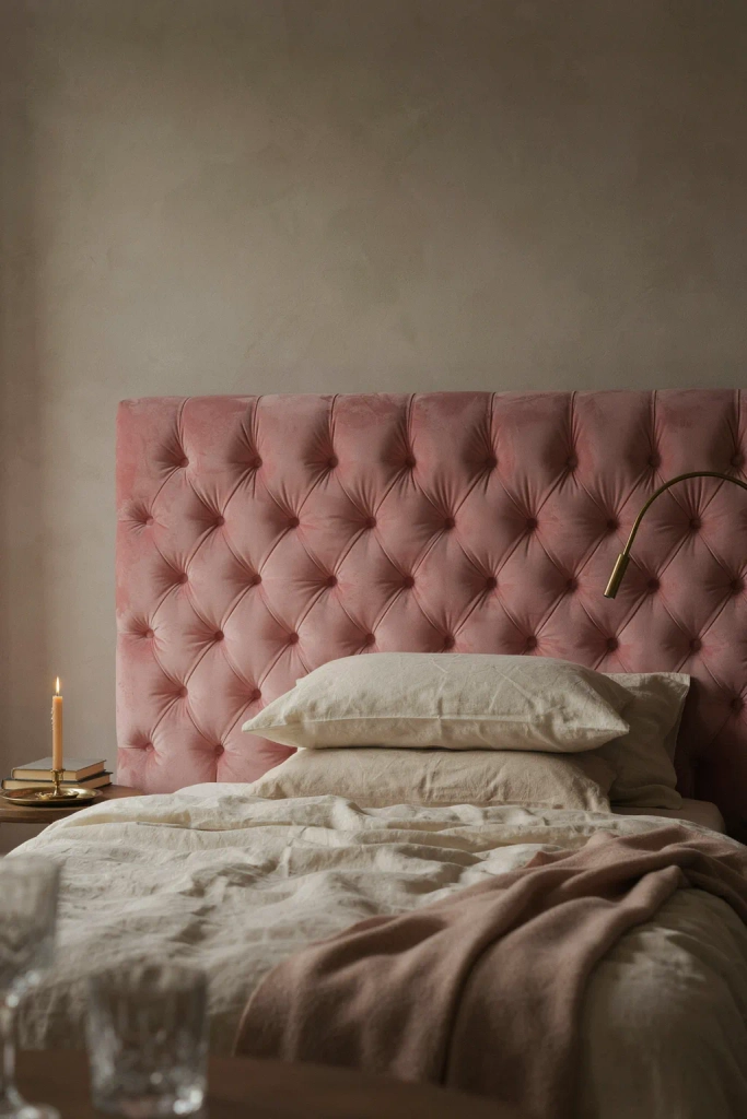 Velvet Hot Pink Headboard