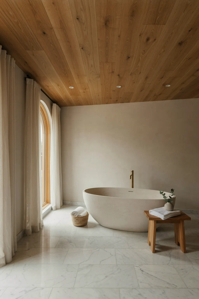 Warm Wood Ceiling Accent