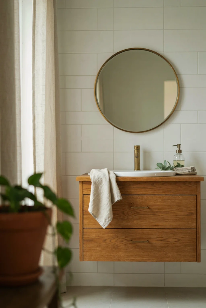 Warm Wood Vanity